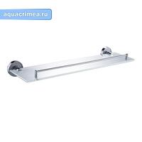 Полка стеклянная, крепление с алмазной крошкой